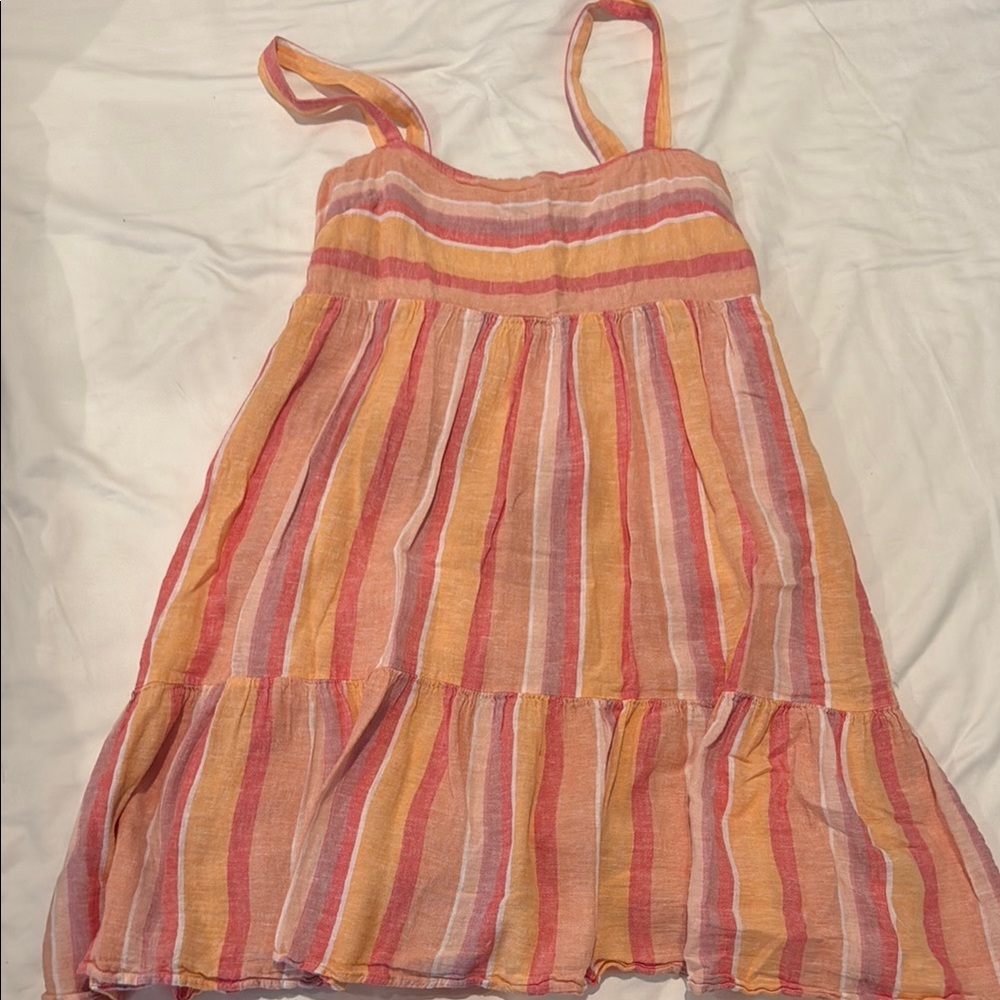 Rails orange striped sleeveless striped dress size s.